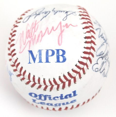 SIGNED BASEBALL 14 SIGNATURES: SIGNED BASEBALL 14 SIGNATURES Signatures from Sandy Koufax, Don Drysdale, Orel Hershiser, along with Rick Honeycutt, Joe Black, Maury Wills, Mickey Hatcher, Mike Ramsey, Ed Amelung, and a few others.