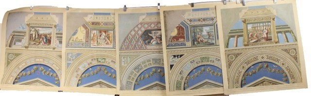 ITALIAN ARCHITECTURAL ENGRAVINGS AFTER SAVORELLI: ITALIAN ARCHITECTURAL ENGRAVINGS AFTER SAVORELLI 18th Century Italian architectural engravings, after the drawings of Gaetano Savorelli and Pietro Camporese. Hand-colored. Inscribed lower left, "Cai. 