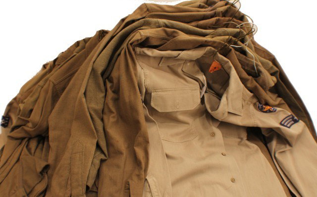 UNIFORM - MIXED SELECTION OF 36 MILITARY SHIRTS: UNIFORM - MIXED SELECTION OF 36 MILITARY SHIRTS Some with patches and including Army and Air Forces. Size: Various Condition: VG or better EST. 100-300