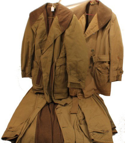 UNIFORM - 5 MILITARY COLD WEATHER JACKETS: UNIFORM - 5 MILITARY COLD WEATHER JACKETS A mixed lot of 5 military all weather coats. Mostly WW2 and Korea. All are wool (blanket) lined. Army and Air Forces. Size: Various Condition: VG or better ES