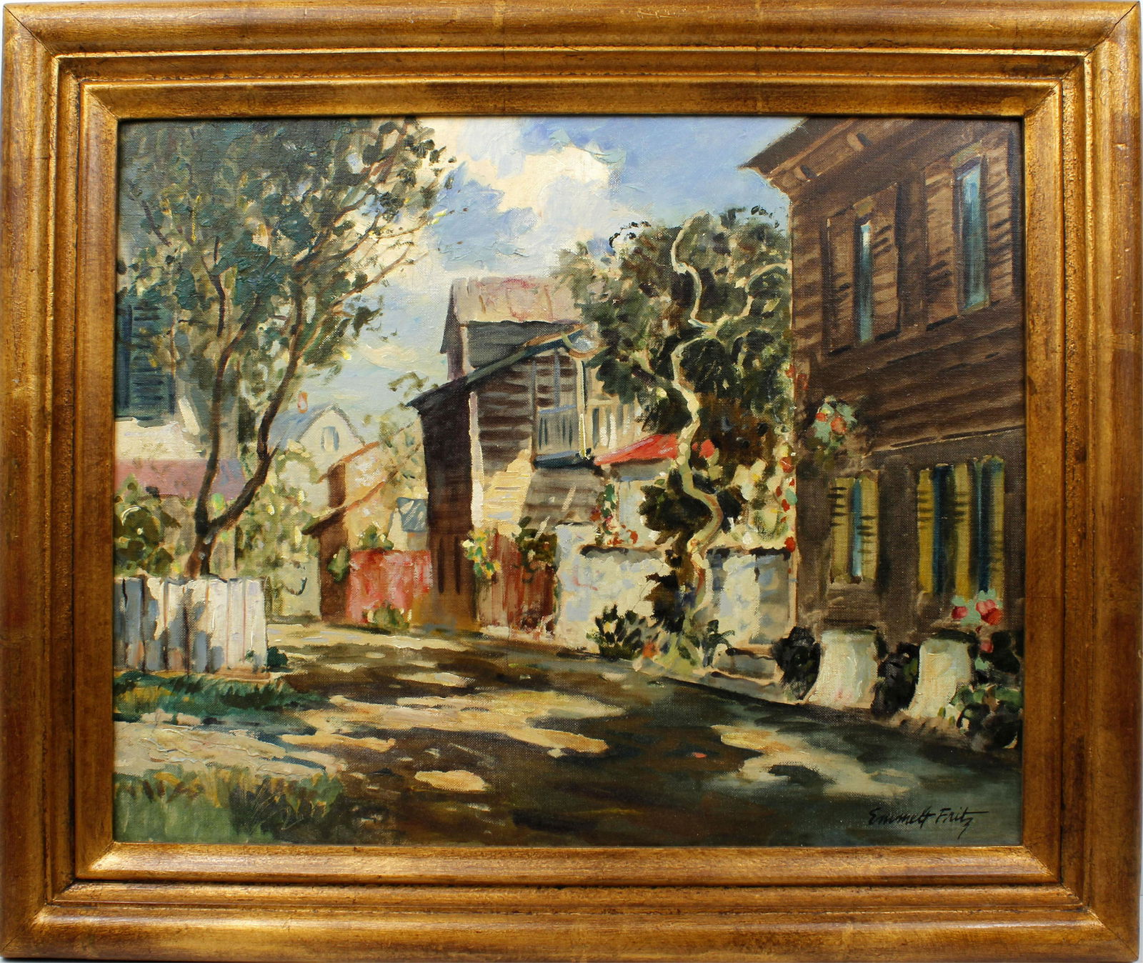 EMMETT FRITZ OIL PAINTING ST AUGUSTINE MARINE ST (1 of 4)