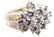 LADIES 10K GOLD CHAMPAGNE DIAMOND COCKTAIL RING