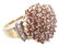 LADIES 10K GOLD CHAMPAGNE DIAMOND COCKTAIL RING
