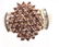 LADIES 10K GOLD CHAMPAGNE DIAMOND COCKTAIL RING - 2