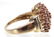 LADIES 10K GOLD CHAMPAGNE DIAMOND COCKTAIL RING - 3