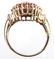 LADIES 10K GOLD CHAMPAGNE DIAMOND COCKTAIL RING - 4