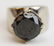 LADIES 14K GOLD SOLITAIRE 7 CT BLACK DIAMOND RING - 2