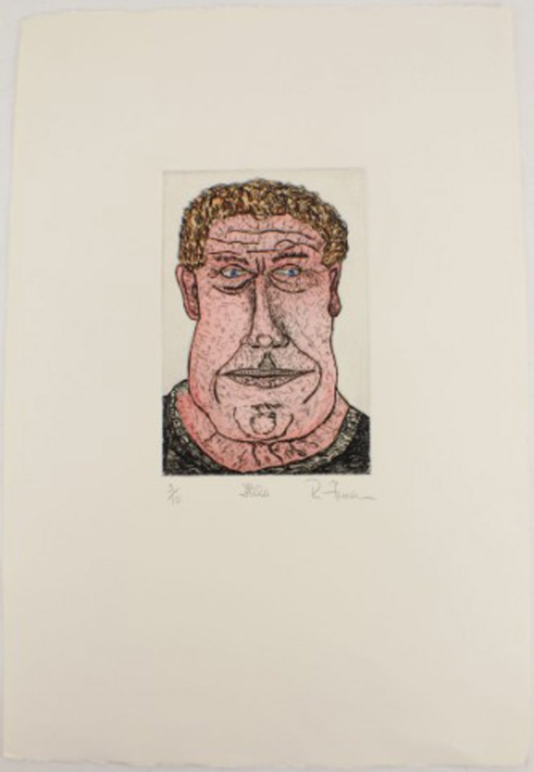 RAFAEL FERRER - LITHOGRAPH ITALO: RAFAEL FERRER - LITHOGRAPH ITALO Rafael Ferrer (Puerto Rican, b.1933). Iralo, #3/10. Limited edition signed lithograph by Raphael Ferrer. Represented by Nancy Hoffman Gallery. Size: 15 x 22"