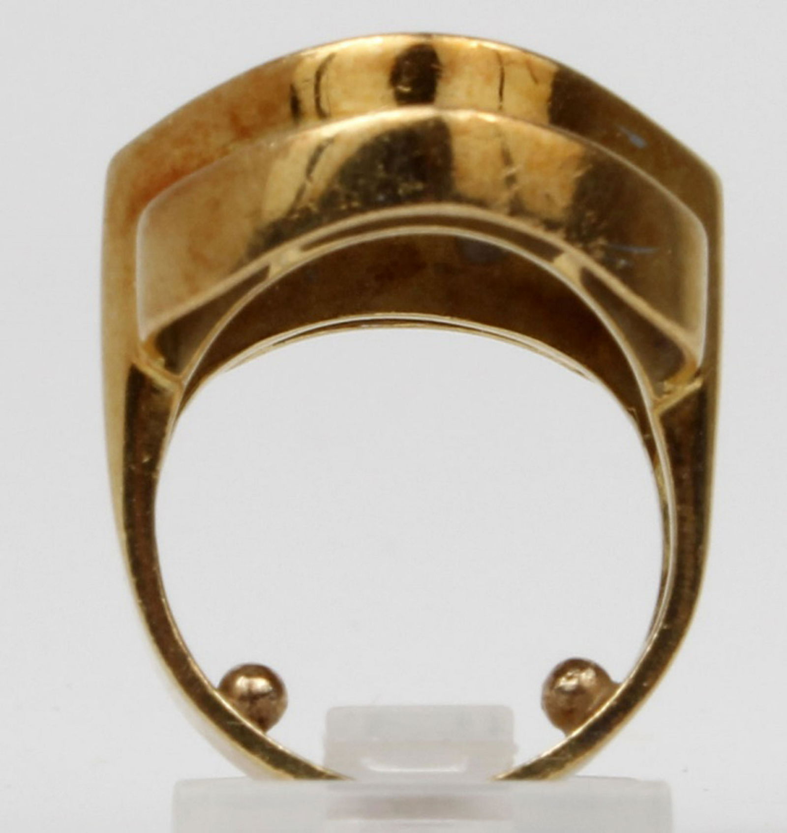 18K YELLOW GOLD GEOMETRIC HEXAGON DIAMOND RING (1 of 3)