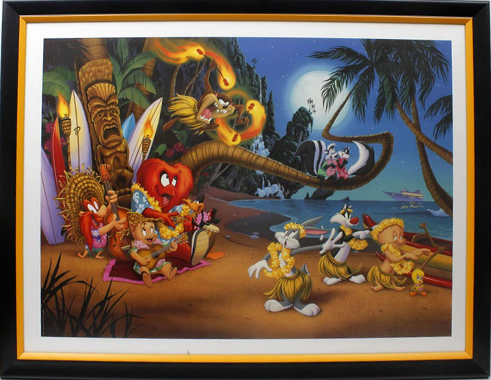 WARNER BROTHERS STUDIO ALOHA BUGS SERIOLITHOGRAPH (1 of 4)