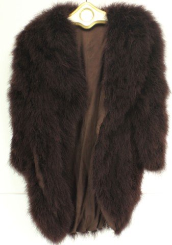 WOMEN'S OSTRICH COAT BY CRISTIAN DIOR SAKS 5TH: Women's ostrich feather coat by Christian Dior and Saks Fifth Avenue. Size-34", B-20", S-18", S-20"