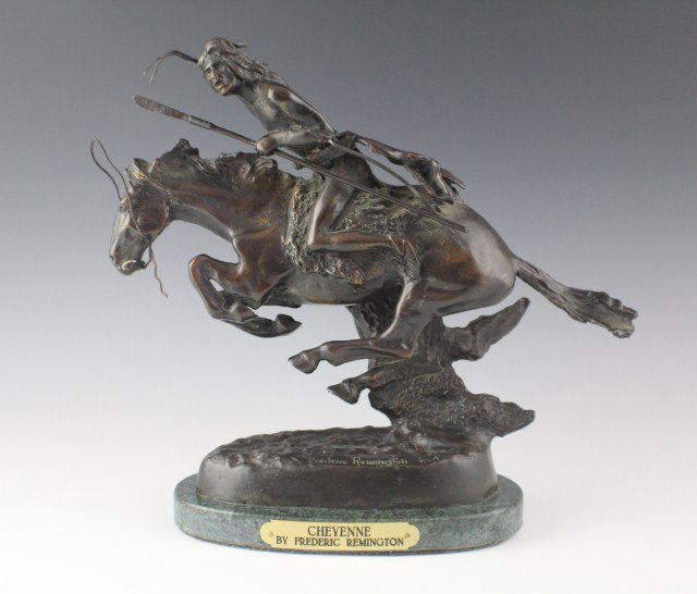 CHEYENNE BRONZE STATUE FREDERIC REMINGTON