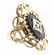 LADIES 10K GOLD ONYX & DIAMOND RING