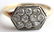 LADIES 14K GOLD ANTIQUE DIAMOND CLUSTER RING - 3