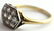 LADIES 14K GOLD ANTIQUE DIAMOND CLUSTER RING - 4