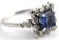 LADIES PLATINUM TANZANITE & DIAMOND RING - 2