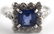 LADIES PLATINUM TANZANITE & DIAMOND RING - 3