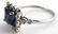 LADIES PLATINUM TANZANITE & DIAMOND RING - 4