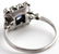 LADIES PLATINUM TANZANITE & DIAMOND RING - 5