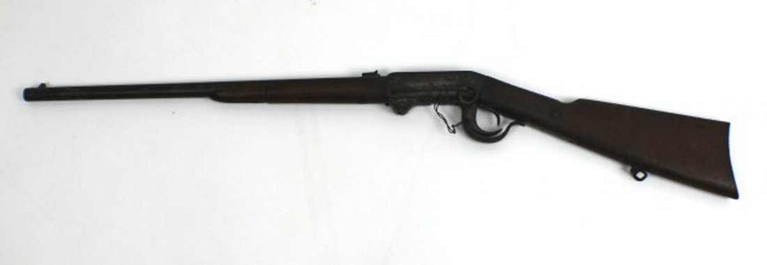 BURNSIDE MODEL 1864 LEVER ACTION PERCUSSION RIFLE: BURNSIDE MODEL 1864 LEVER ACTION PERCUSSION RIFLE Single shot percussion carbine, Burnside Model 1864, double hinged loading lever, original1856 patent date, this one dated 1864, "5th model". The lock