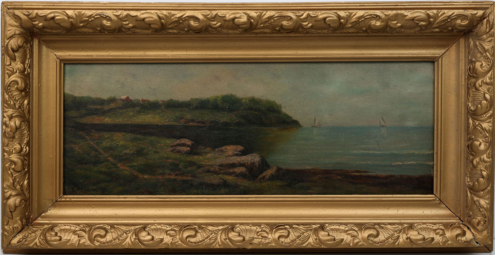 EDWARD MITCHELL BANNISTER FARMHOUSE WITH SAILBOATS (1 of 6)