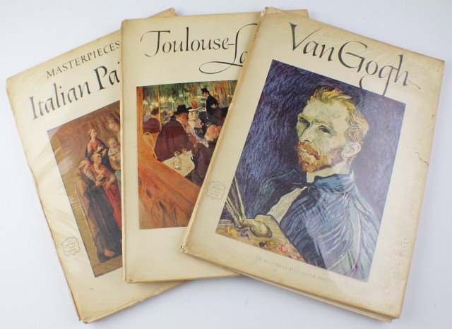 ABRAMS ART BOOKS TOULOUSE-LAUTREC VAN GOGH MASTERS: ABRAMS ART BOOKS TOULOUSE-LAUTREC VAN GOGH MASTERS Three Abrams Art Books. Each featuring sixteen full color print by the artist. Titles include; Toulouse-Lautrec, Van Gogh, & Masterpieces of Italian 