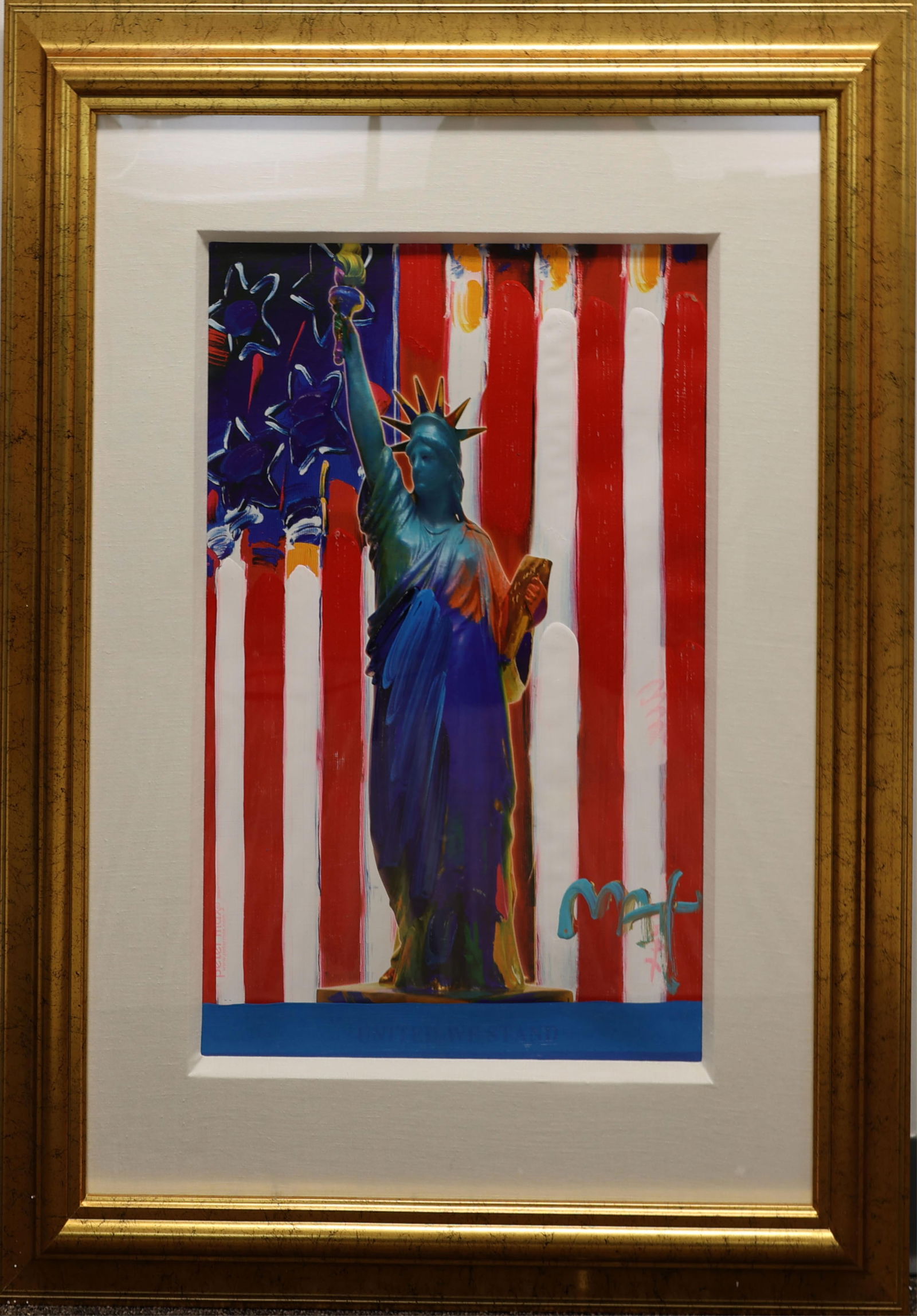 PETER MAX MIXED MEDIA UNITED WE STAND 9/11 ART (1 of 8)