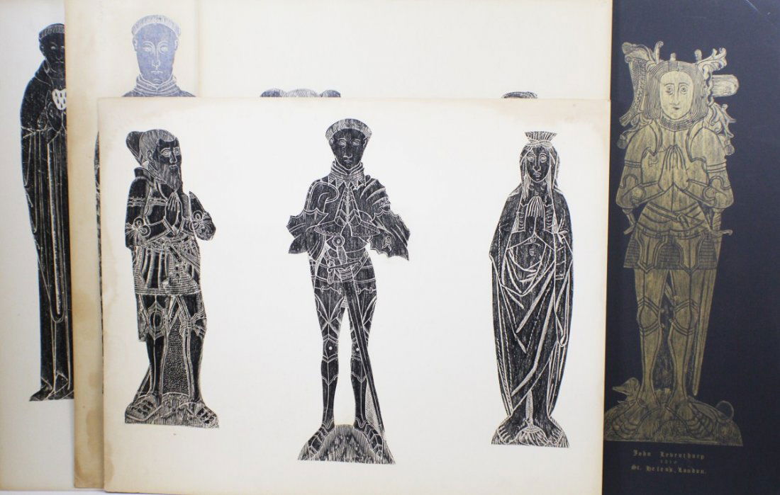 SEVENTEEN BRASS RUBBINGS FROM ENGLAND