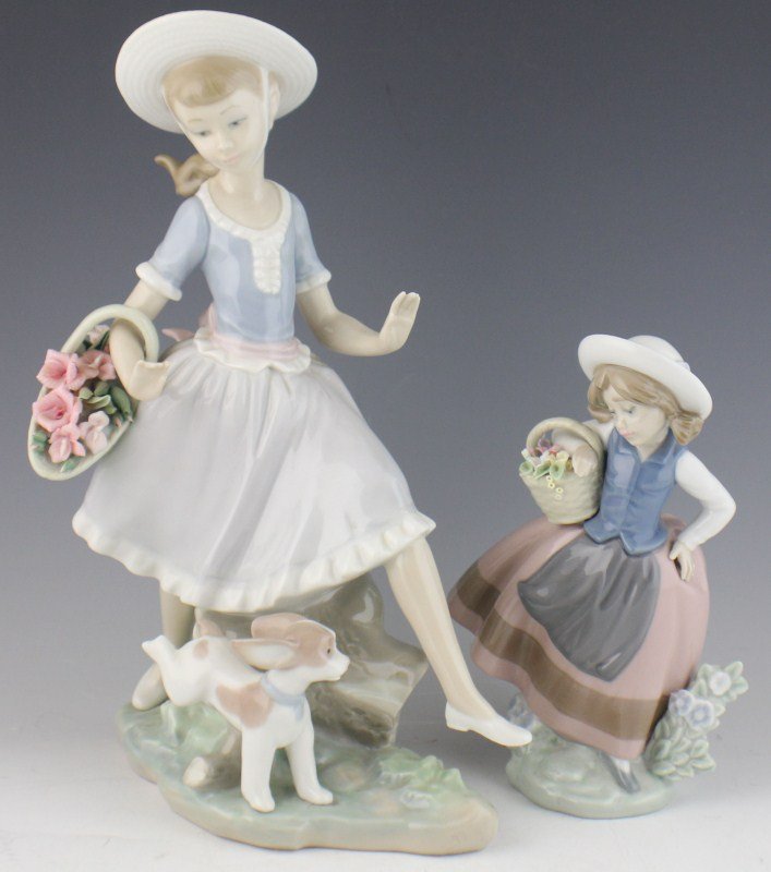 SWEET SCENT SIGNED & MIRTH IN THE COUNTRY LLADRO: SWEET SCENT SIGNED & MIRTH IN THE COUNTRY LLADRO Lot two retired Lladro porcelain figures. Sweet Scent, 5221, Issue Year: 1984, Retirement Year: 2005, Sculptor: José Puche, Size: 6.25 x 4", Signed. M