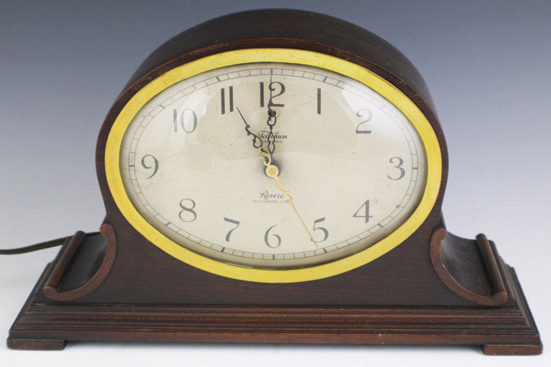 VINTAGE REVERE TELECHRON MOTORED MANTLE CLOCK Oct 20, 2012 Manor Auctions in FL