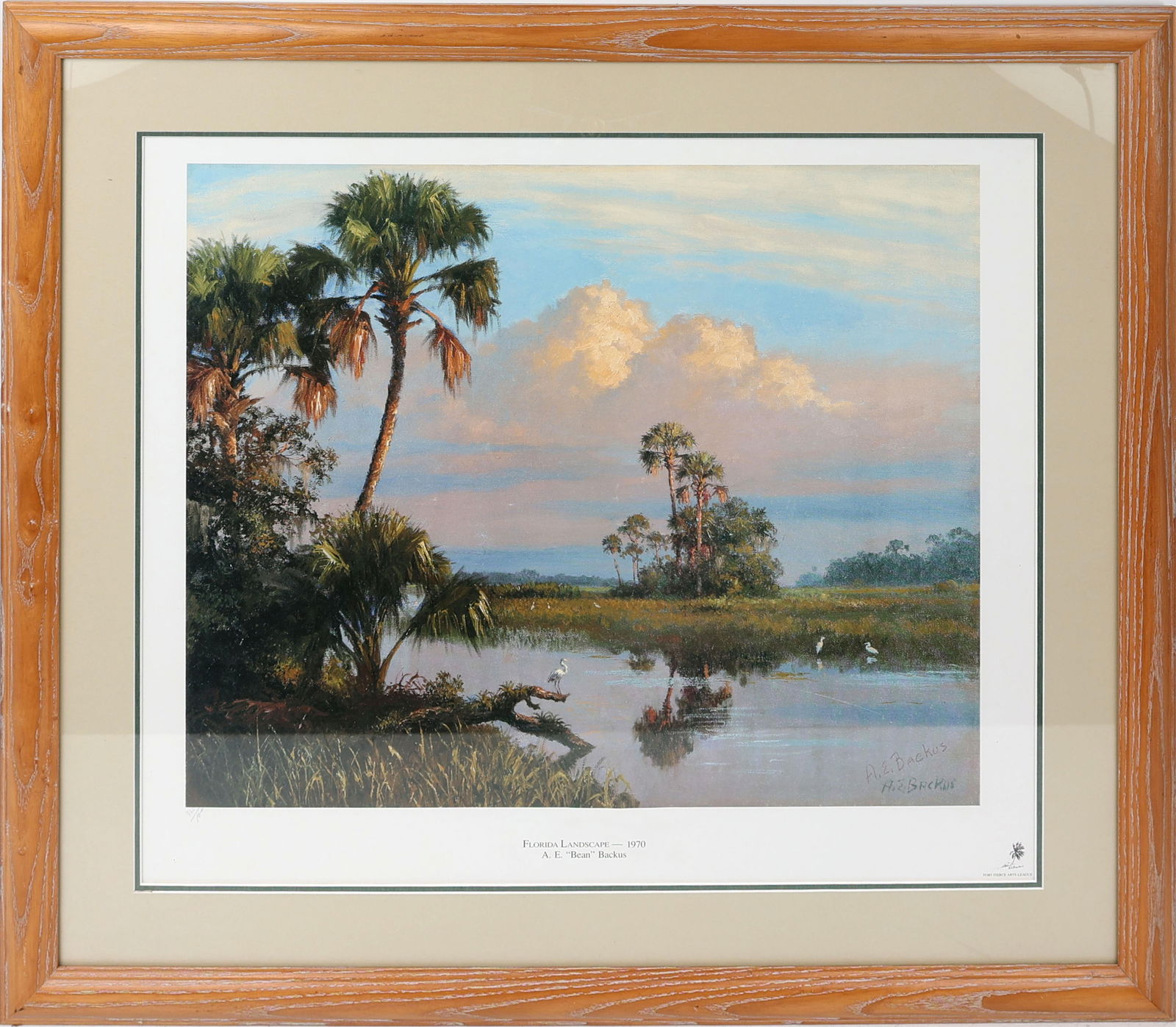 A.E. BACKUS FLORIDA ARTIST DOUBLE SIGNED (1 of 4)