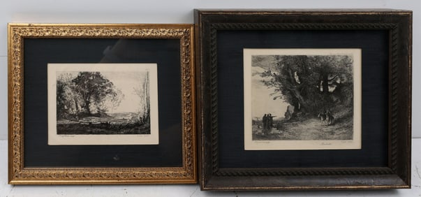 REMBRANDT ETCHINGS LOT OF TWO