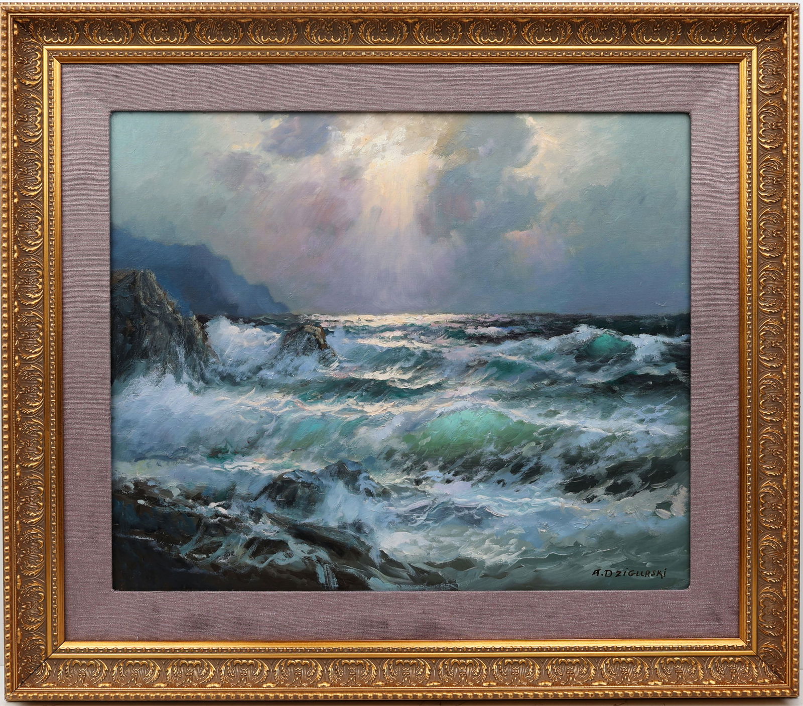 ALEXANDER DZIGURSKI SEASCAPE SCENE (1 of 4)