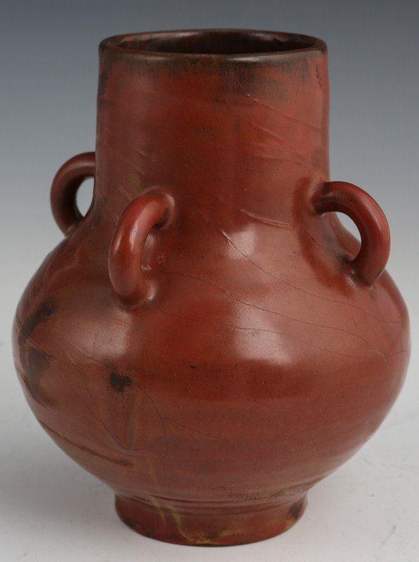 1905 JOSEPH MEYER NEWCOMB COLLEGE POTTERY VASE: 1905 JOSEPH MEYER NEWCOMB COLLEGE VASE Vase from Newcomb College in New Orleans. Newcomb College stamp is present, along with potters mark for Joseph Meyer, no decorator mark is present, therefore the