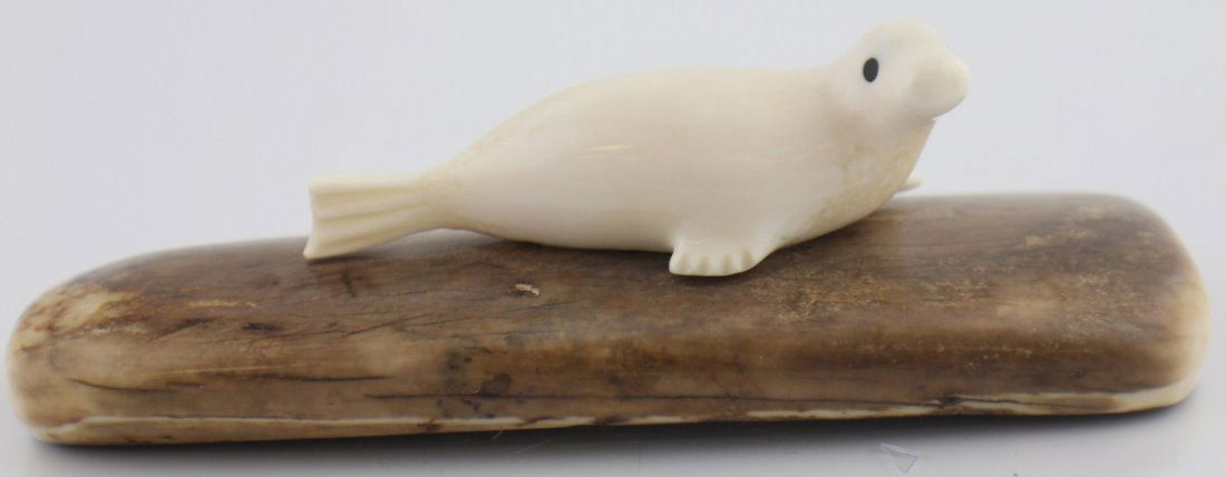 ALASKAN WALRUS IVORY FIGURAL CARVING
