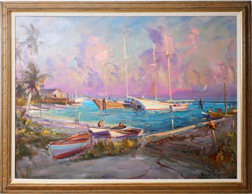 ROBERT CHARLES GRUPPE FLORIDA ARTIST SERENE LAGOON