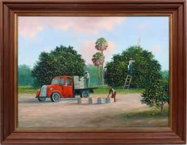 AHMED ELTEMTAMY FLORIDA ARTIST HARVESTING ORANGES