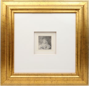 REMBRANDT ETCHING THE CARD PLAYER