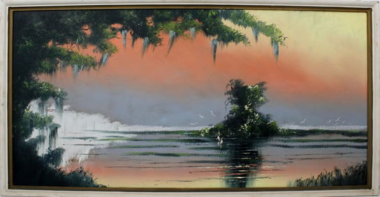 JOHN MAYNOR FLORIDA HIGHWAYMEN HERON SUNSET NOVEMB