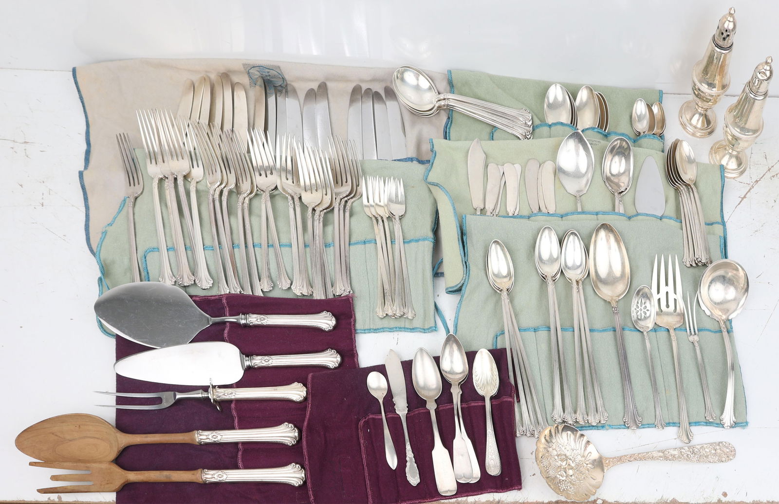 STERLING SILVER PLUMES TOWLE FLATWARE & OTHER SS (1 of 6)