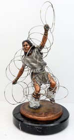C.A. PARDELL NATIVE AMERICAN BRONZE HOOP DANCER