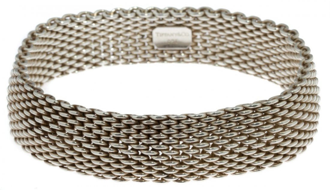 TIFFANY & CO 925 STERLING SOMERSET MESH BRACELET