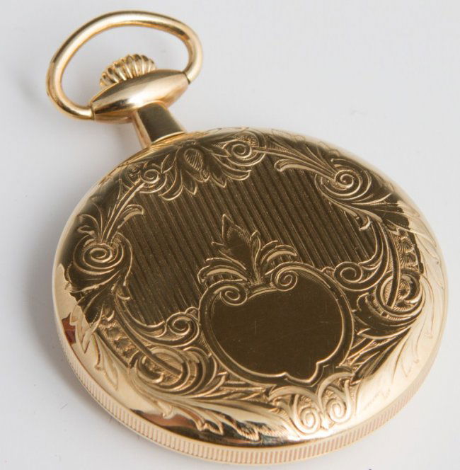 HAMILTON POCKET WATCH RAILROAD CASE W/ WOODEN BOX Lot 42516