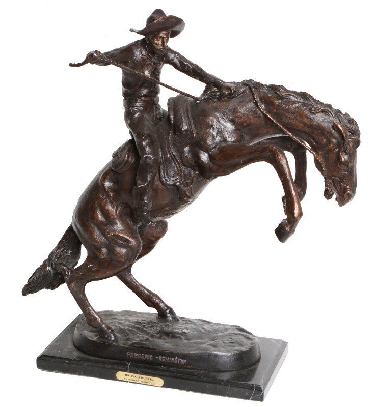 FREDERIC REMINGTON "BRONCO BUSTER" BRONZE STATUE