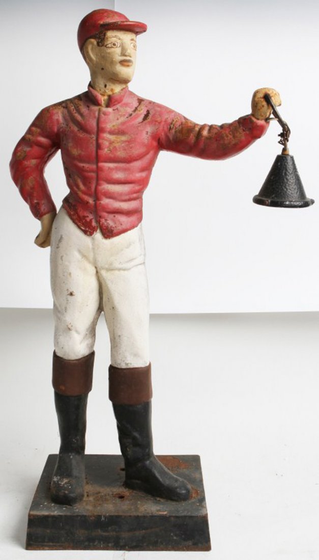 CAST IRON LAWN JOCKEY 41"