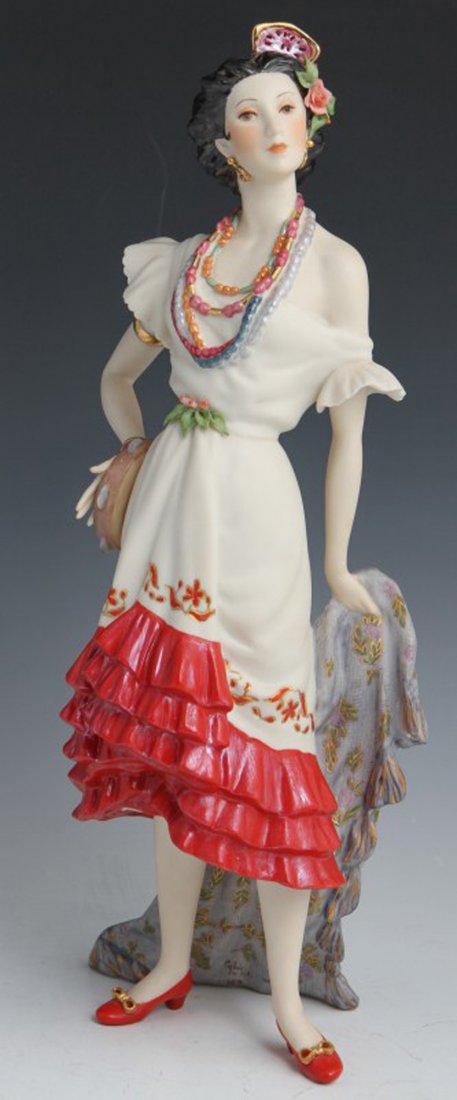 CYBIS PORCELAIN CARMEN FIGURINE #104: CYBIS PORCELAIN CARMEN FIGURINE #104 Porcelain figurine, by Cybis, of the main character from the opera, Carmen. Size: 14.5"