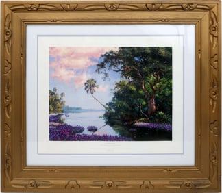 A.E. BACKUS FLORIDA ARTIST LITHOGRAPH HYACINTHS