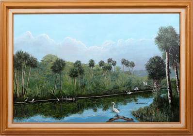 CAROL ANN KNAPP FLORIDA ARTIST BACK WATER FISHING