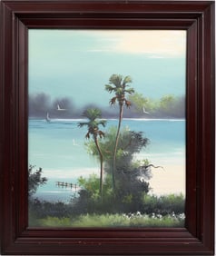 TRACY NEWTON FLORIDA ARTIST EVENING RIVER SCENE