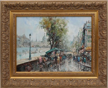 MARIO PASSONI AN AFTERNOON ALONG THE SEINE, PARIS